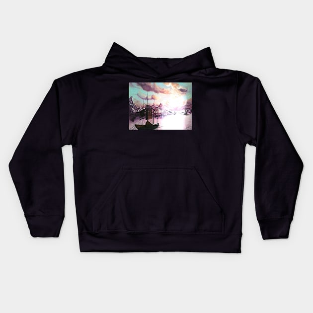 EL MUELLE DE TOMAS Kids Hoodie by JUANGOMY